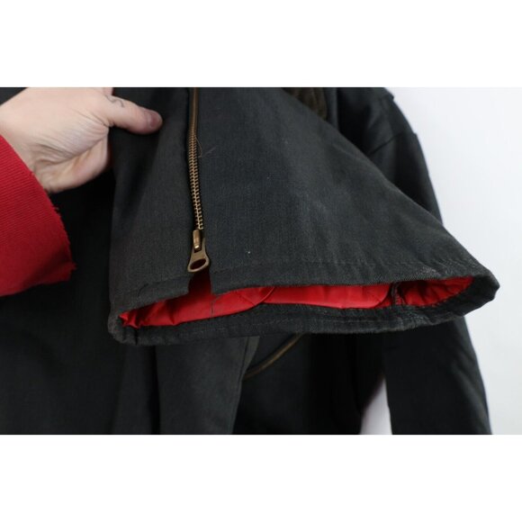 Vtg 90s Walls Blizzard Pruf Mens Large Short Faded Quilted Coveralls Black USA - Picture 10 of 16